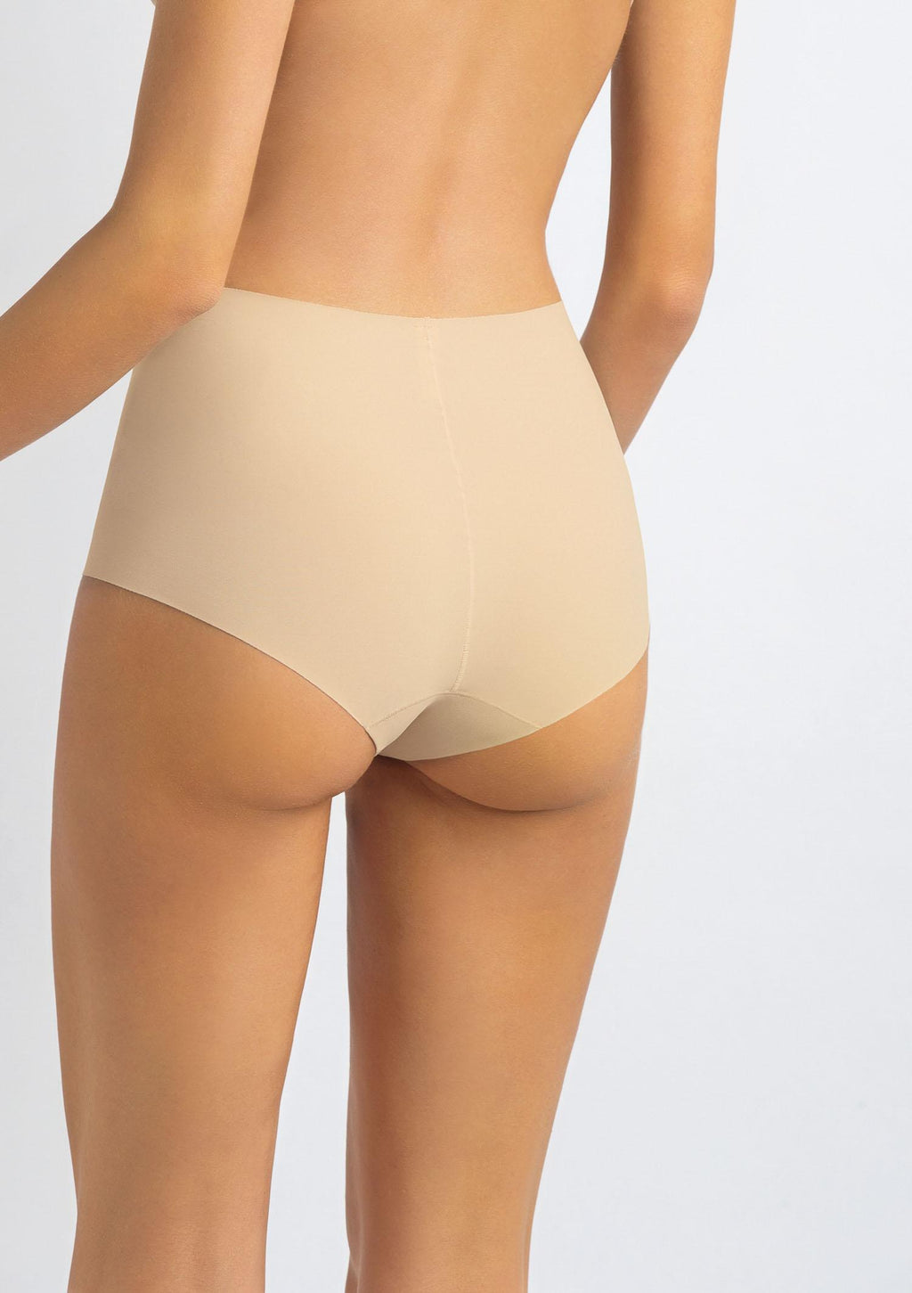 Figi damskie modelujące z wysokim stanem Comfort Fit 1849 Sielei, beżowe