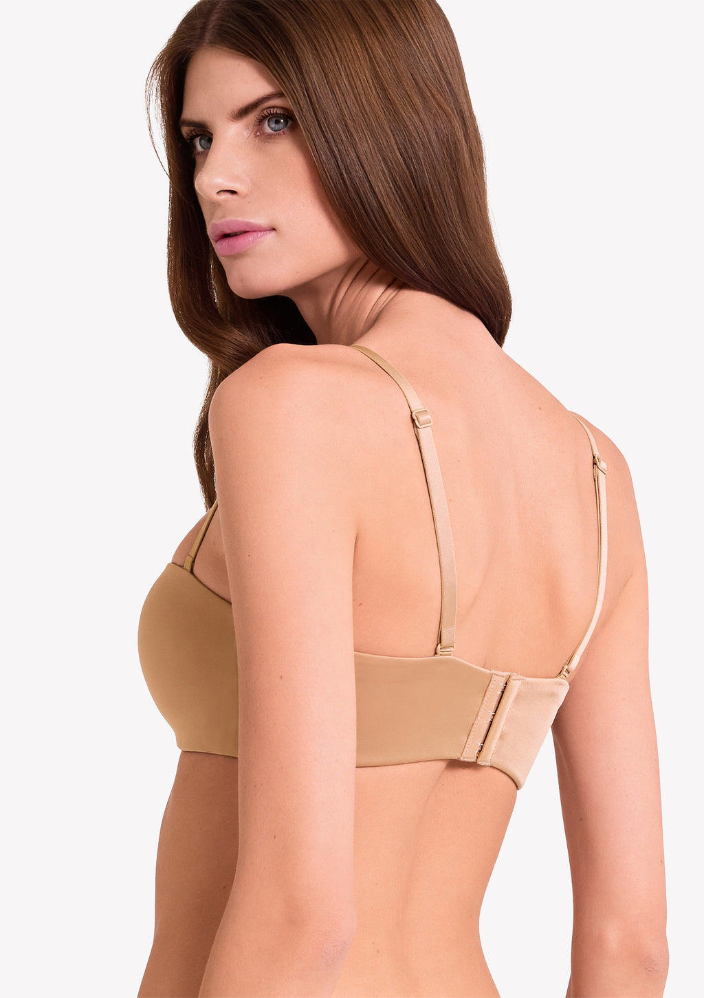 Biustonosz opaska z mikrofibry Feel Ultrashine Lormar, golden