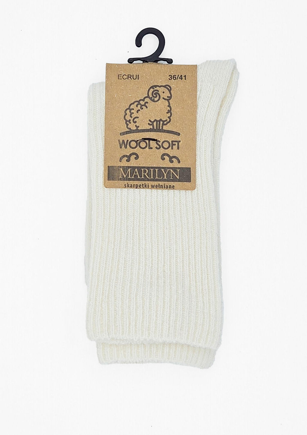 Skarpety damskie wełniane Wool Soft Marilyn, kremowe