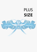 Podwiązka ślubna plus size Odessa PW-02 Julimex, niebieska z tiulu