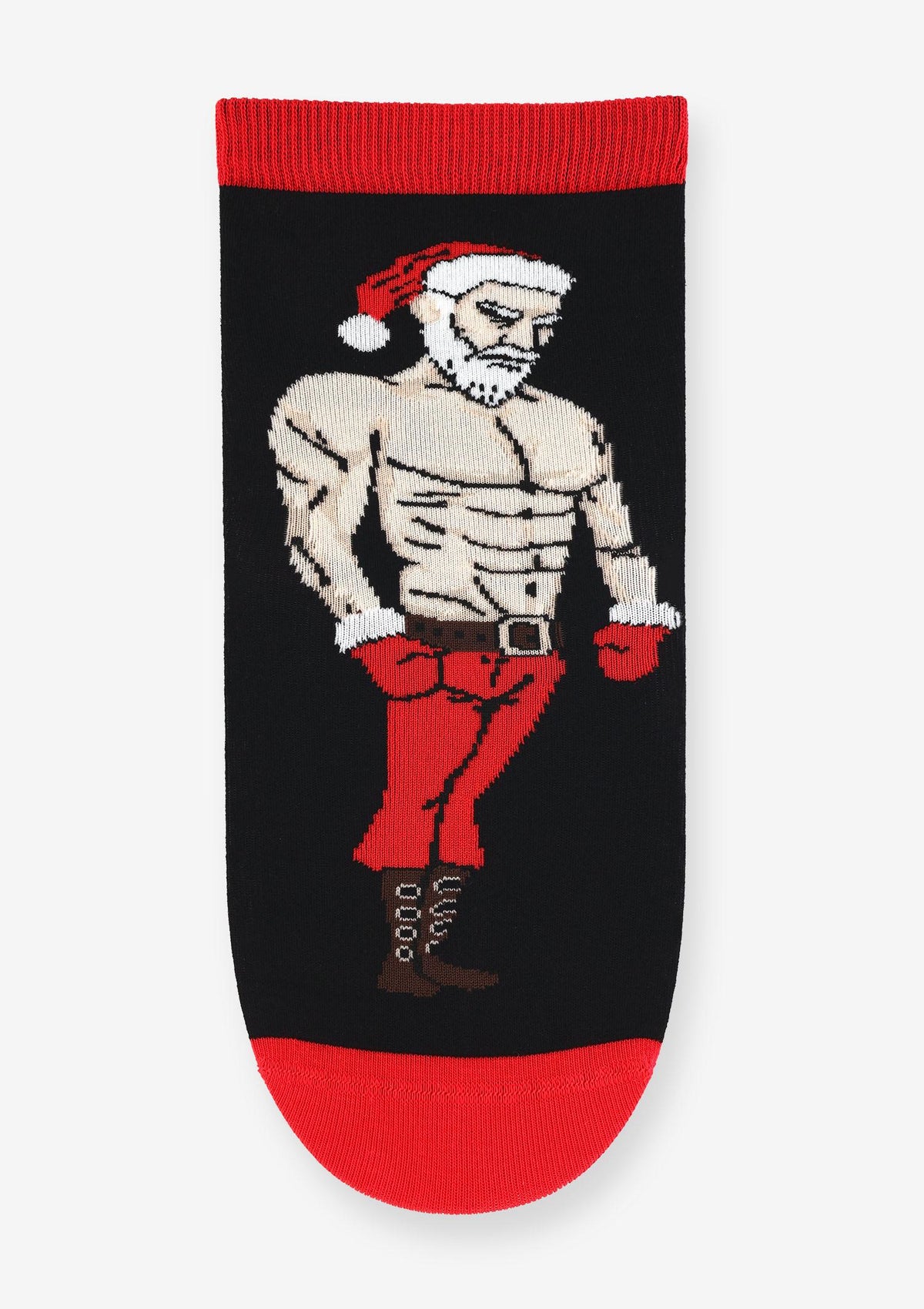 Skarpetki damskie bawełniane z zabawną grafiką wysportowanego Mikołaja Marilyn Sexy Santa