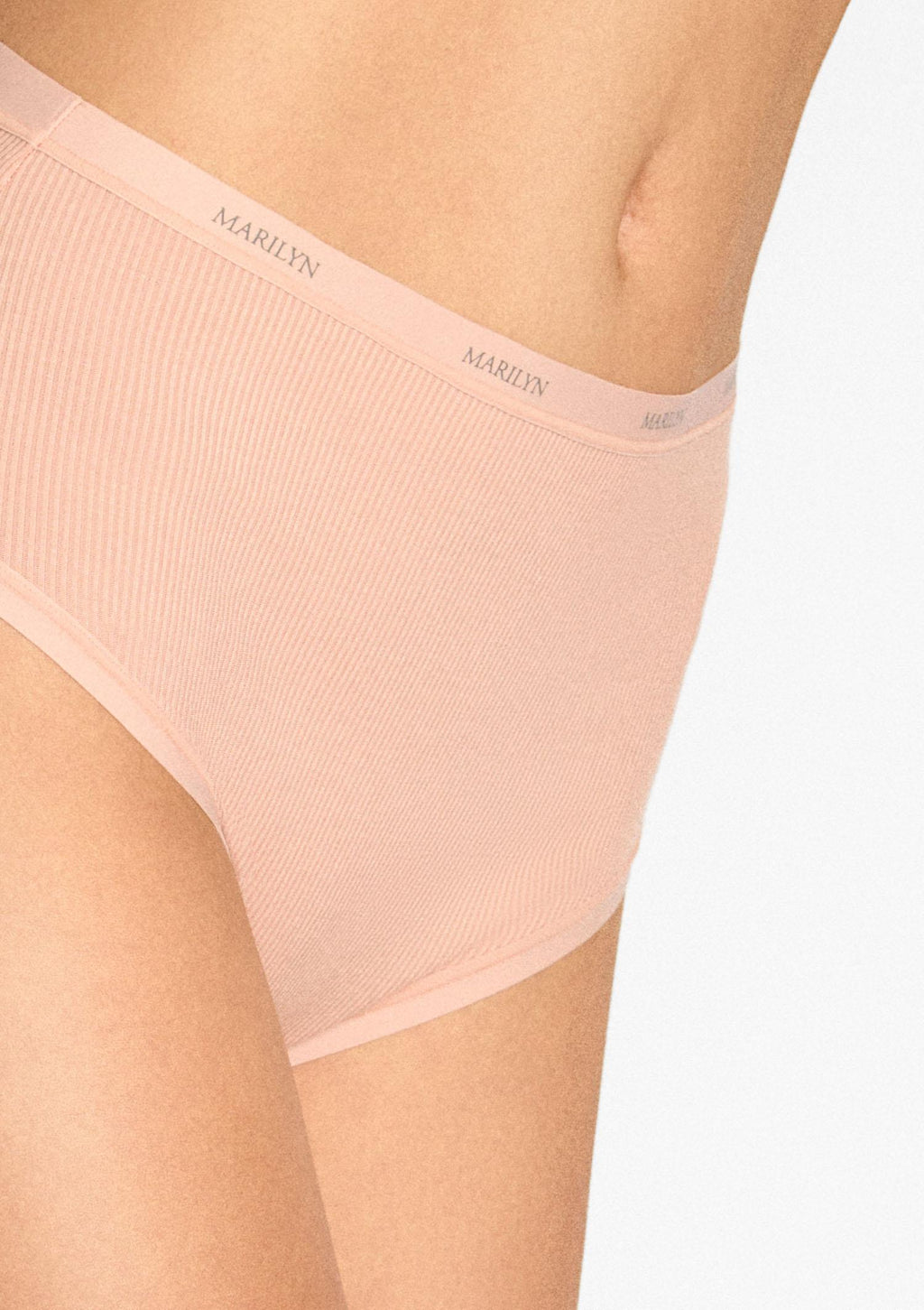 Figi damskie bambusowe Marilyn Thermo Active, wysoki stan, beżowe
