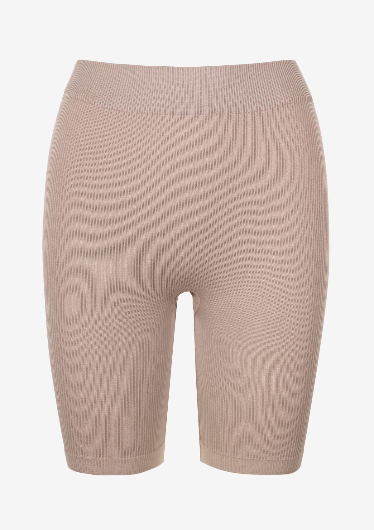 Legginsy damskie kolarki Marilyn Fitness, prążkowana dzianina z szeroką gumą w pasie