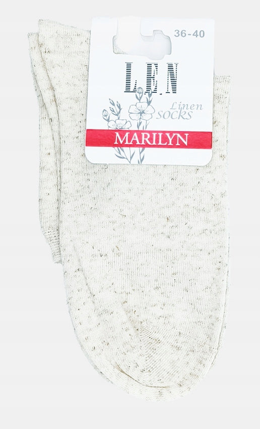 Skarpetki damskie bambusowo-lniane Len Marilyn natural