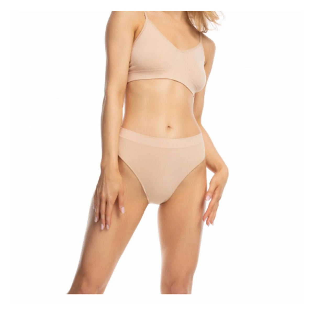 Figi bikini Bamboo Julimex beżowe z tkaniny bambusowej