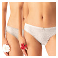 Figi Key LPR 752 mini bikini w szydełkowy wzór, 2 pary