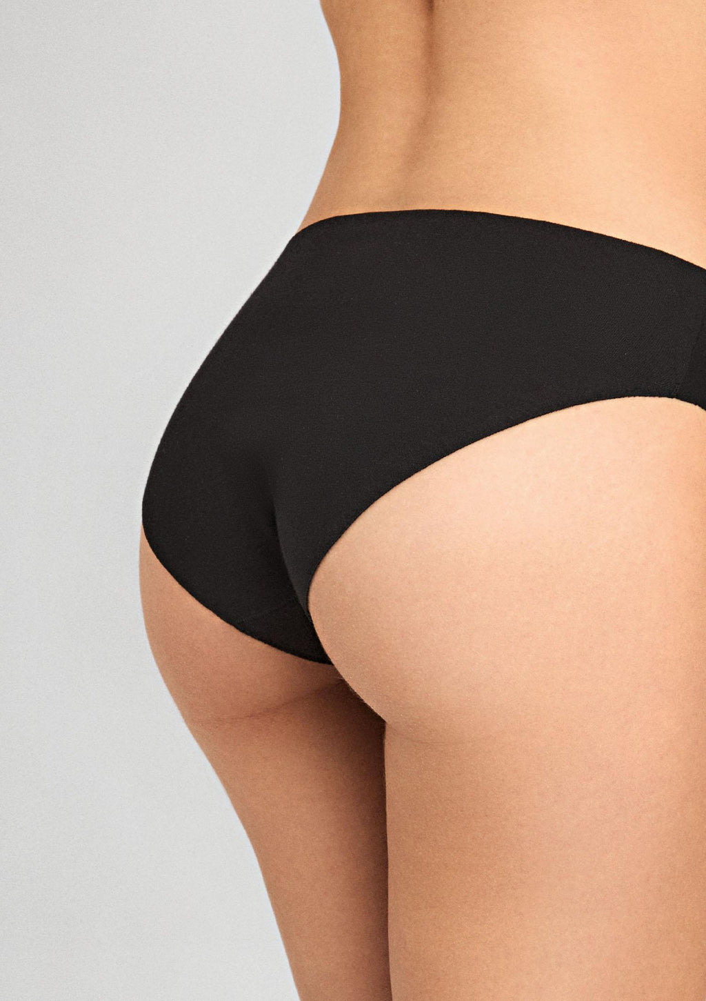 Figi damskie bezszwowe Marilyn Cotton Touch z bawełny organicznej, czarne