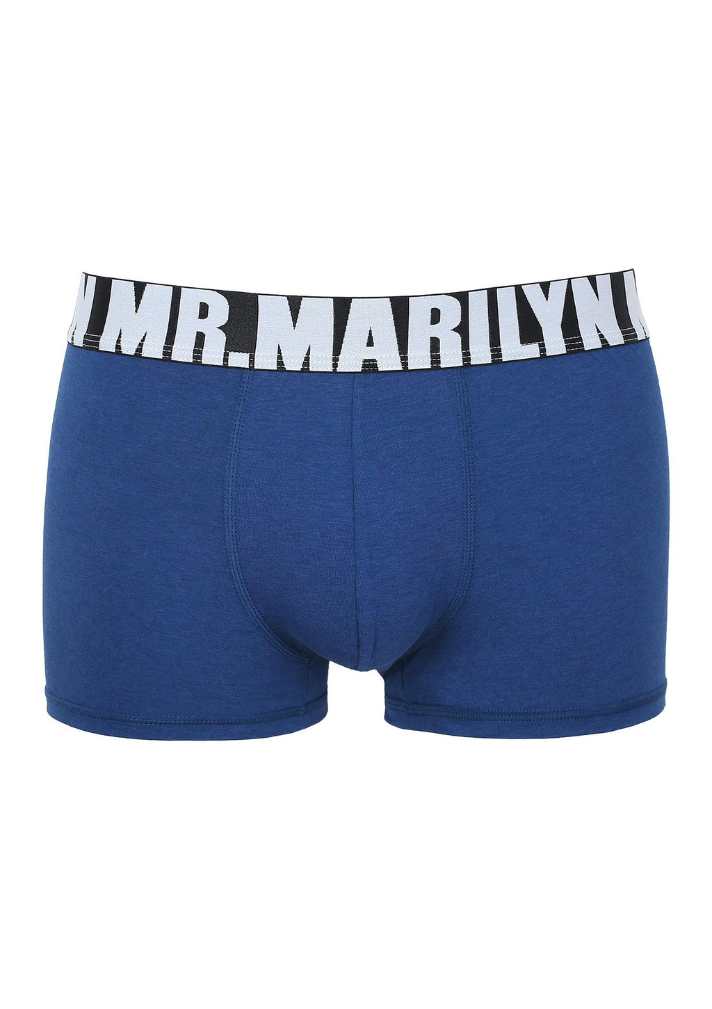 Bokserki męskie Marilyn Letters Boxer z logowaną gumą, niebieskie