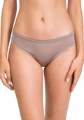 Figi damskie klasyczne z gładkiej mikrofibry 1555 Fantastic Sielei, Dark Beige