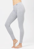 Legginsy damskie termiczne Key LXL 729 Hot Touch z wąską gumką w talii, szare