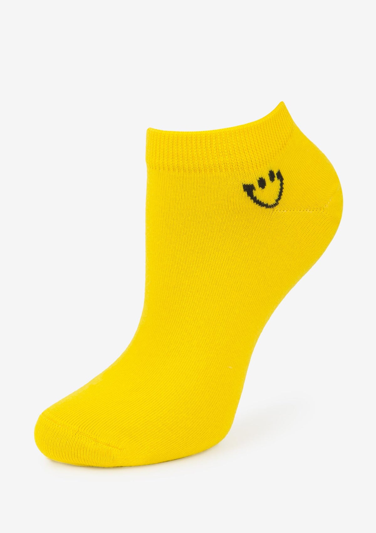 Stopki damskie bawełniane żółte z uśmiechem Marilyn Smile