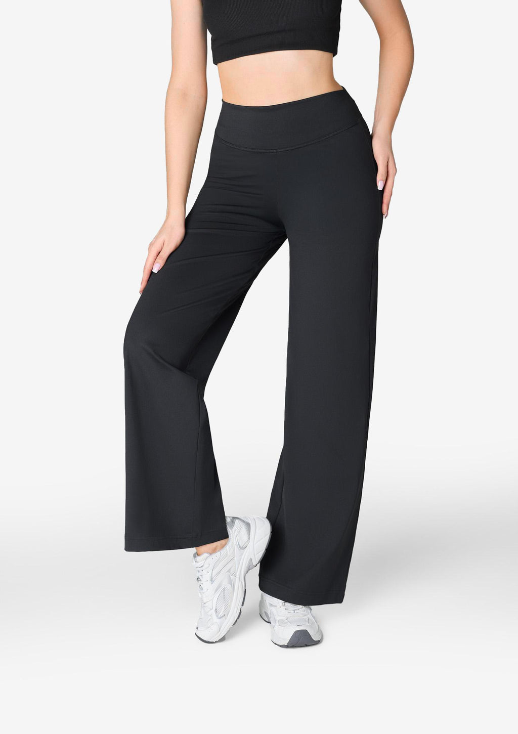 Legginsy damskie Marilyn Palazzo Perfect, wysoki stan, rozszerzana nogawka
