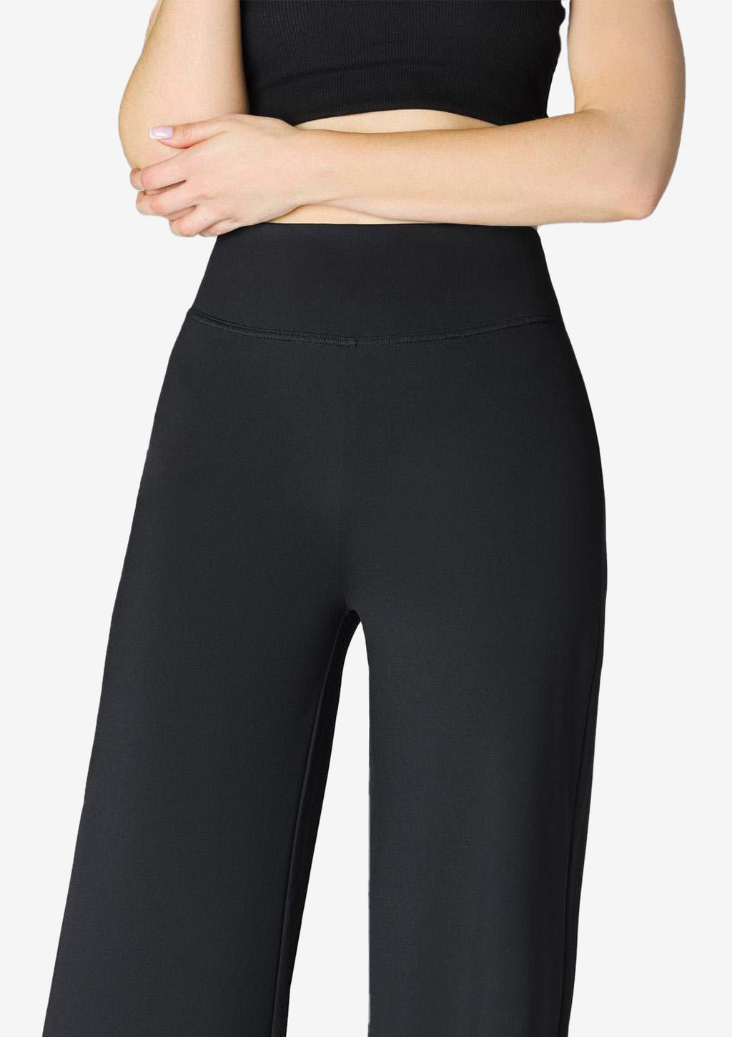 Legginsy damskie Marilyn Palazzo Perfect, wysoki stan, rozszerzana nogawka