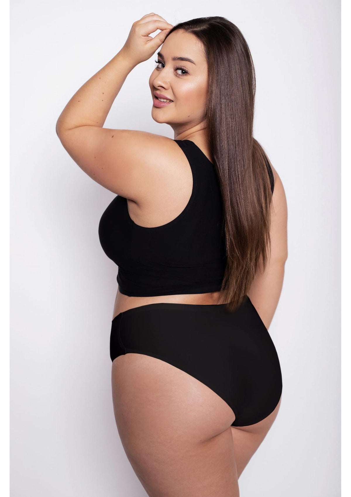 Elastyczne figi damskie Julimex Flexi One Plus size, kolor czarny