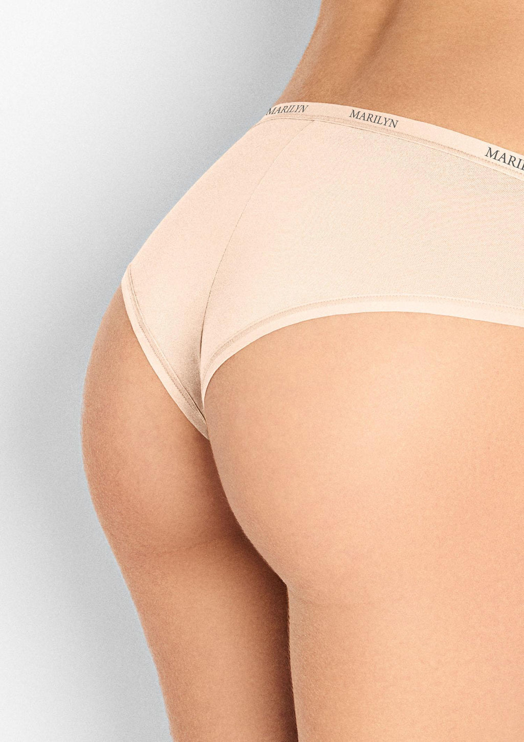 Figi damskie brazyliany Marilyn Julia z bawełny organicznej i włókna bambusowego, kremowe