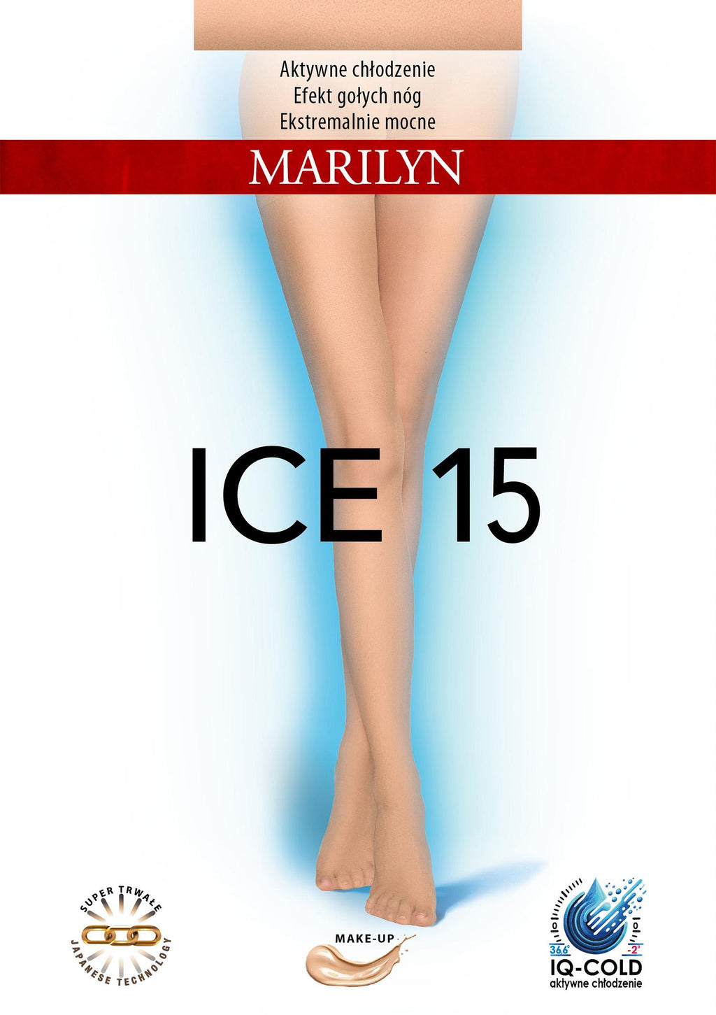 Rajstopy damskie aktywnie chłodzące i tuszujące niedoskonałości Marilyn Ice 15, 15 DEN