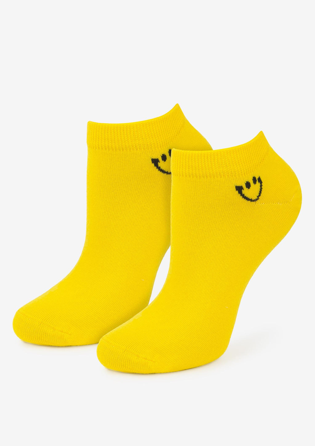 Stopki damskie bawełniane żółte z uśmiechem Marilyn Smile