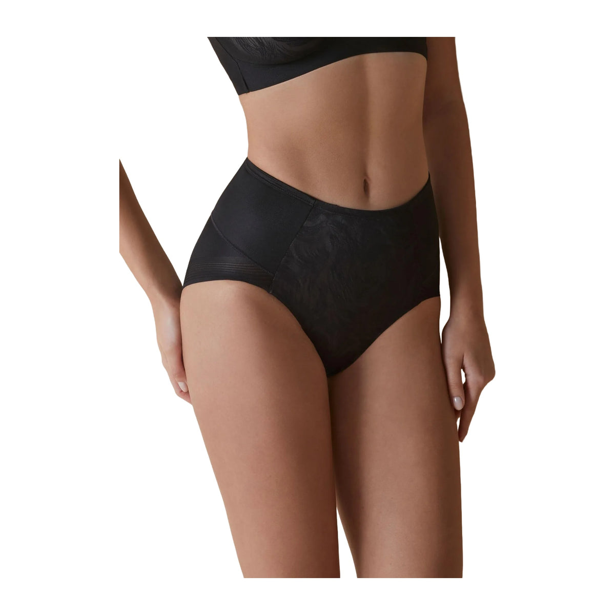 Selene Violeta Faja wysokie figi modelujące czarne ze wzmocnionym przodem