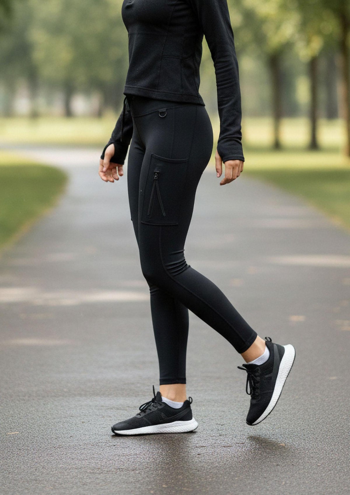Legginsy nieprzemakalne Legs Water Resistance, odporne na uszkodzenia, z kieszeniami