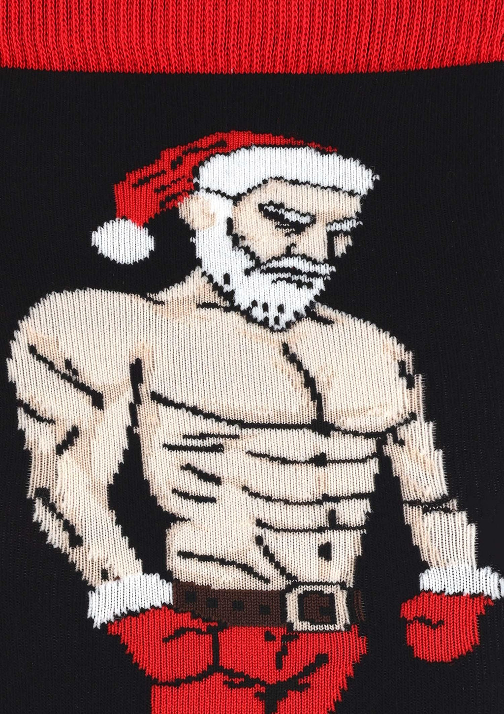 Skarpetki damskie bawełniane z zabawną grafiką wysportowanego Mikołaja Marilyn Sexy Santa