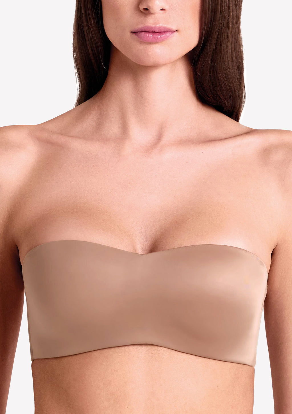 Biustonosz opaska z mikrofibry Feel Ultrashine Lormar, brązowa