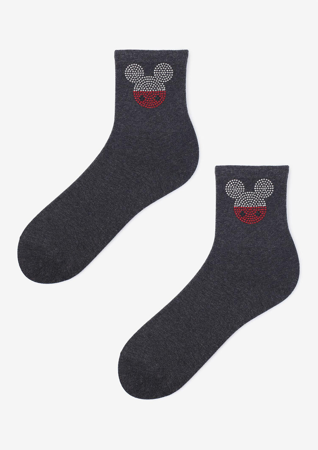 Skarpetki damskie Marilyn Cotton Polish Mickey z myszką Miki z kryształków