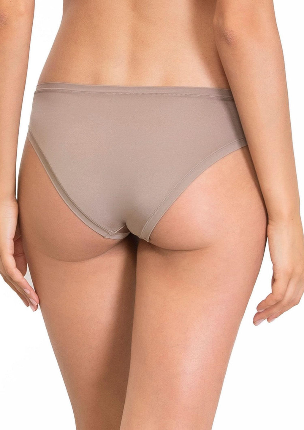 Figi damskie klasyczne z gładkiej mikrofibry 1555 Fantastic Sielei, Dark Beige