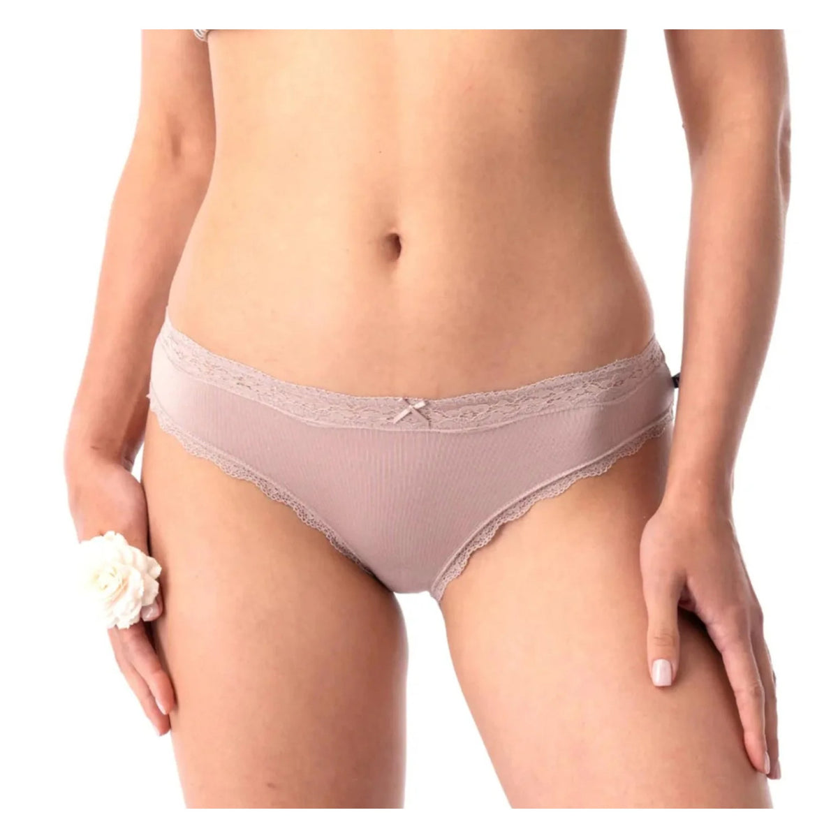 Key LPR 002 figi mini bikini beż z dzianiny bambusowej