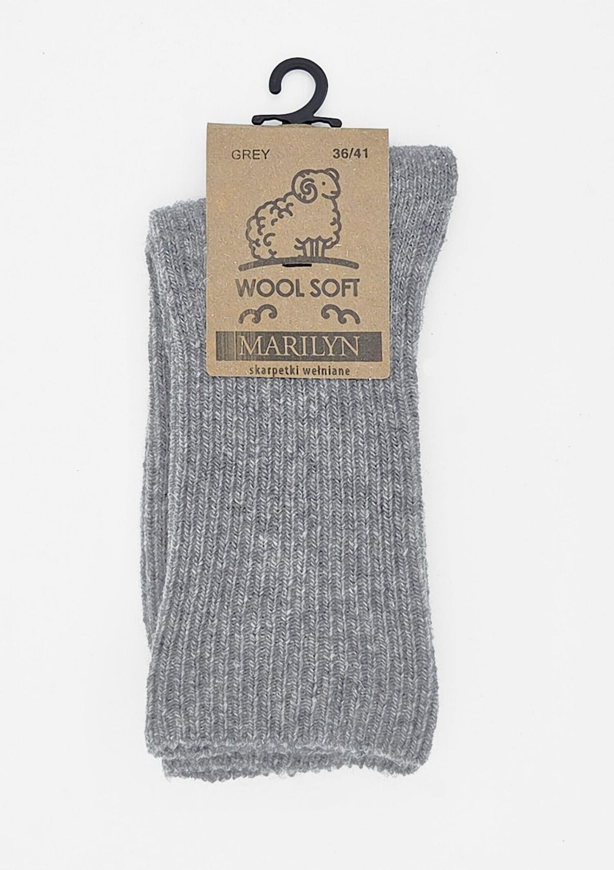 Skarpety damskie wełniane Wool Soft Marilyn, szare