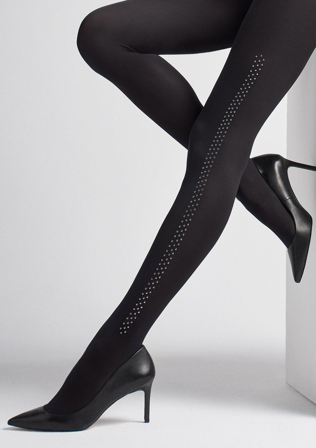 Rajstopy z bocznym pasem z ćwieków Brads T19 Dream Line Marilyn, 60 den