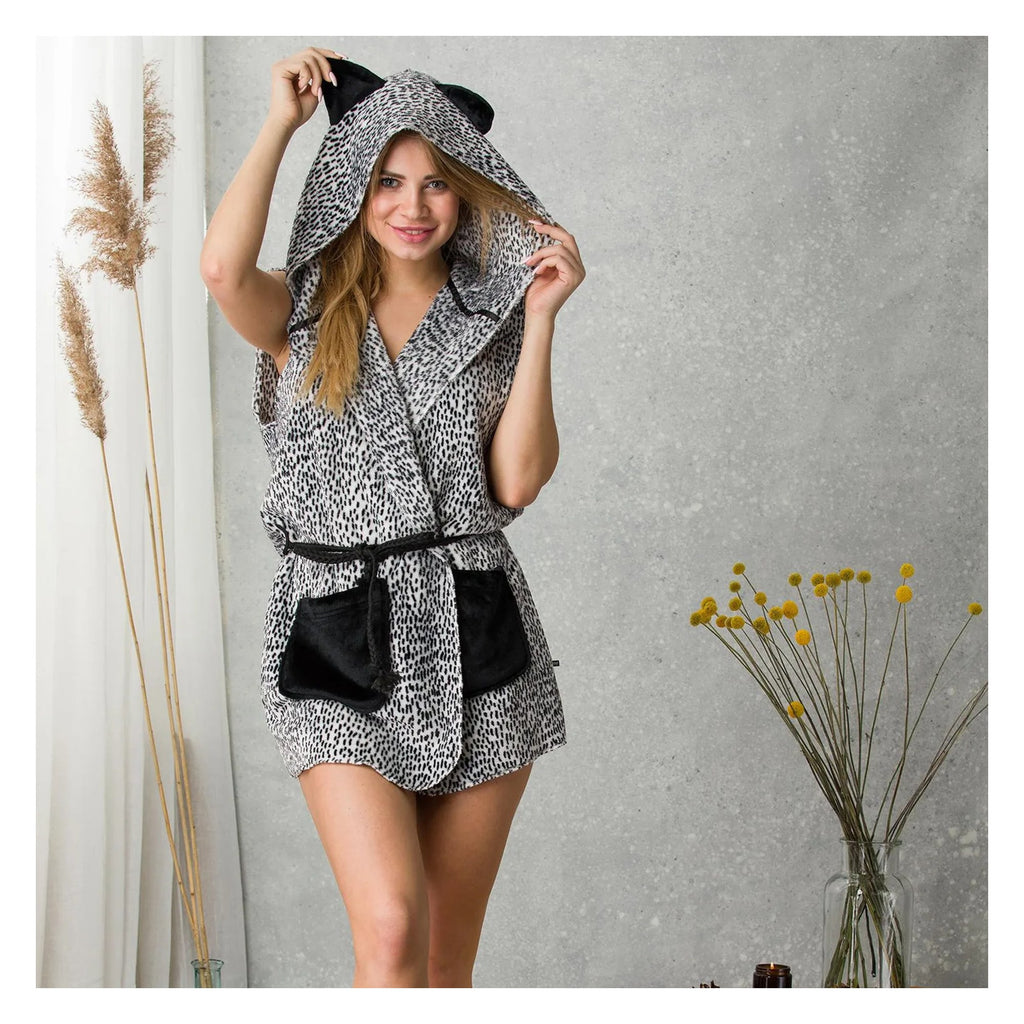 Kamizelka Homewear LHW 701 z kapturem z uszami, damska