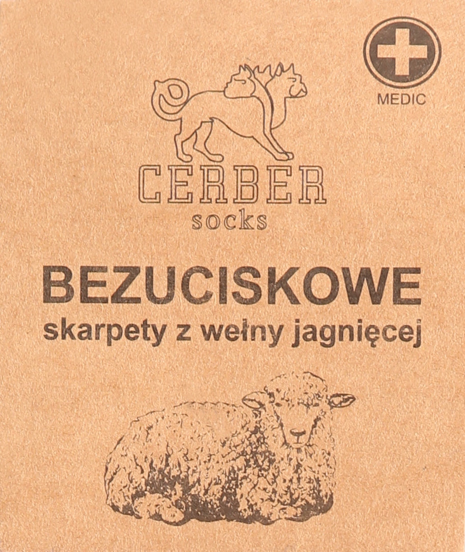 Zestaw na prezent: dla dziadka 3 pary skarpet merino bordo + szare Cerber