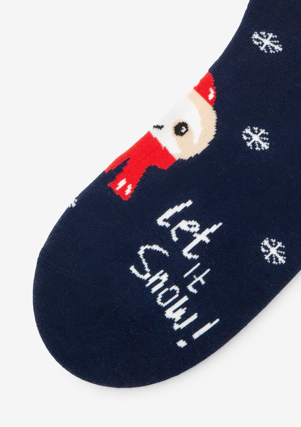 Skarpetki męskie Marilyn Santa Sloth z leniwcem w czapce i szaliku, granatowe