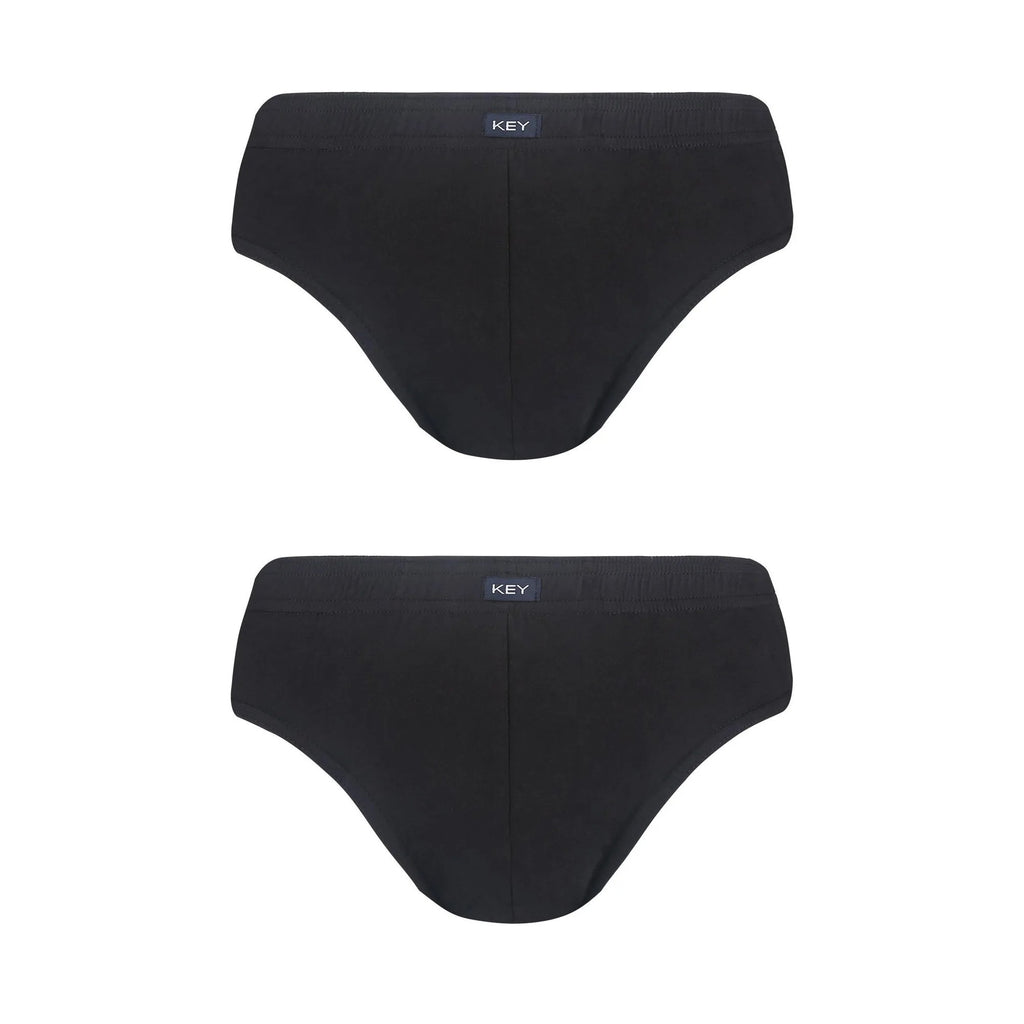 Key MPC 126 klasyczne slipy męskie czarne, bawełna, 2 pack