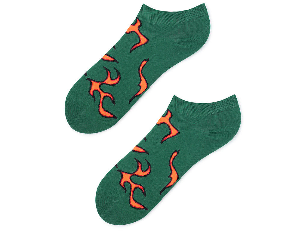 Bawełniane stopki męskie Marilyn Footies Men Flames w płomienie