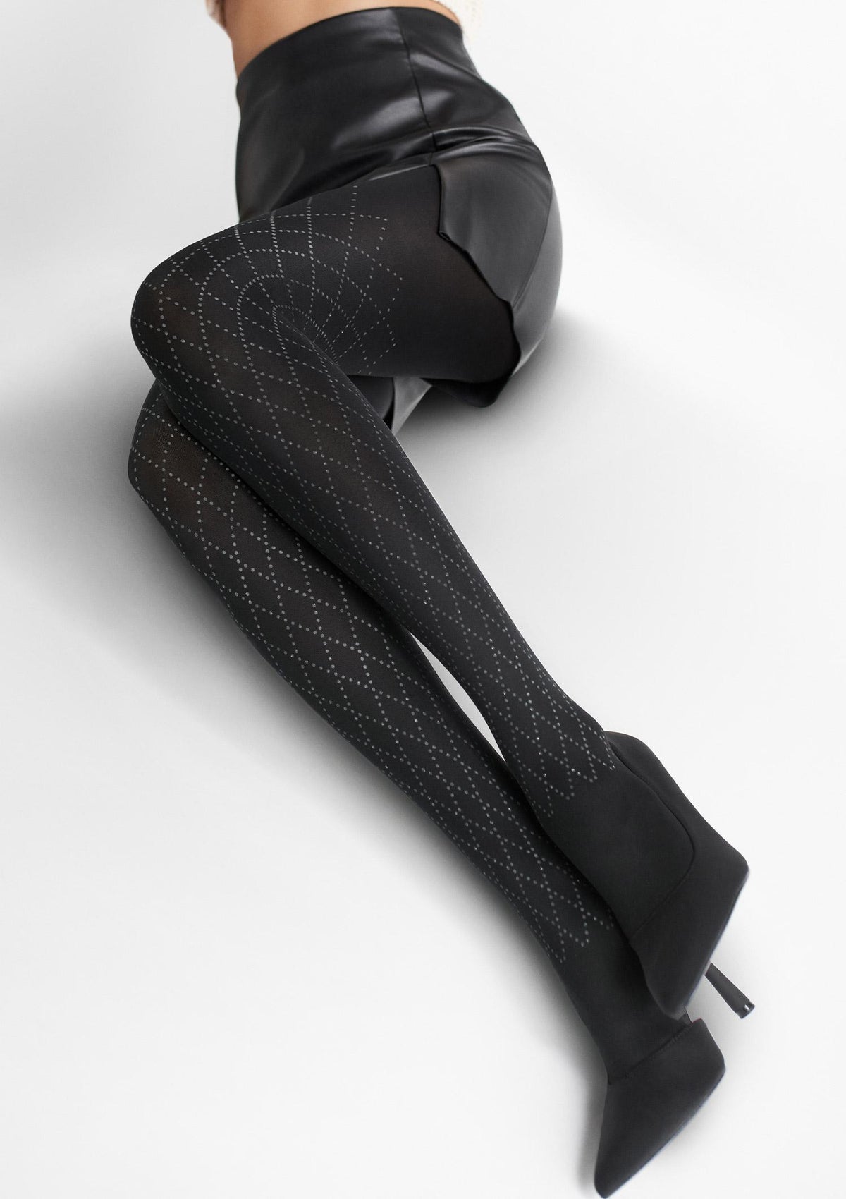 Rajstopy damskie w romby Marilyn Allure B01, 60 DEN