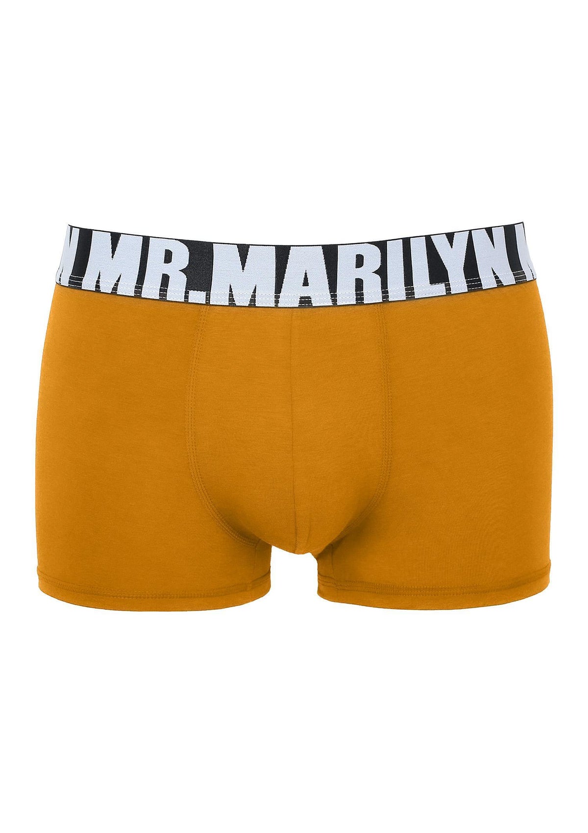 Bokserki męskie Marilyn Letters Boxer z logowaną gumą, musztardowe