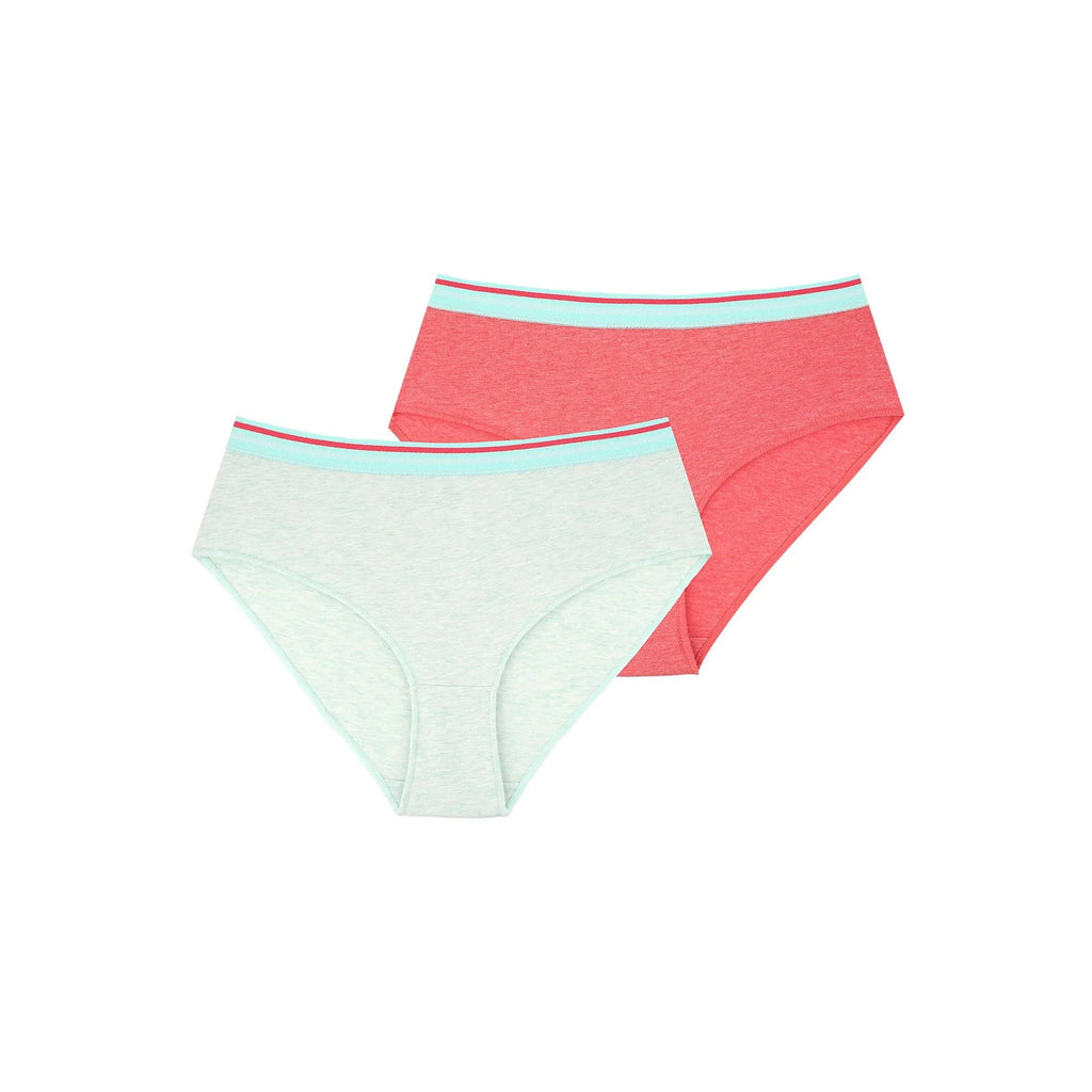 Figi bikini Key LPN 221 z gumką w paski, niski krój, 2 szt.
