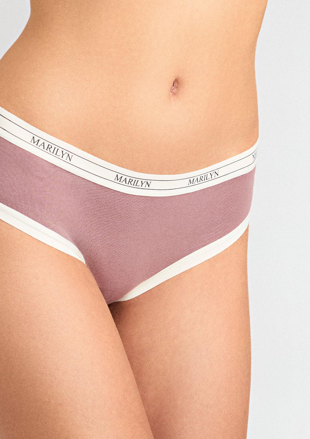 Figi damskie Marilyn Denise z bawełny organicznej w sportowym stylu, różowe