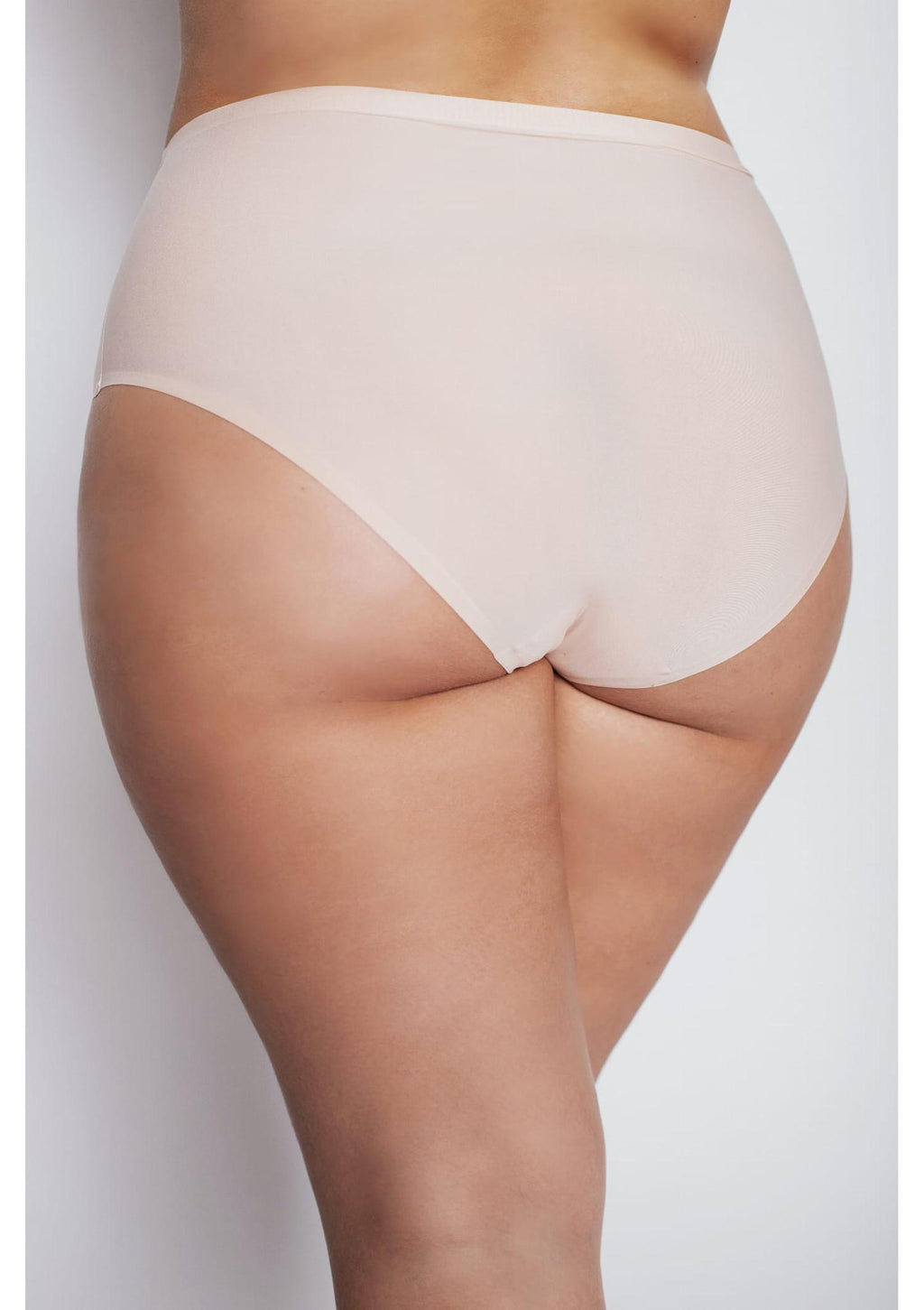 Wysokie figi damskie Julimex Flexi One Maxi Plus size, elastyczne, kolor beżowy