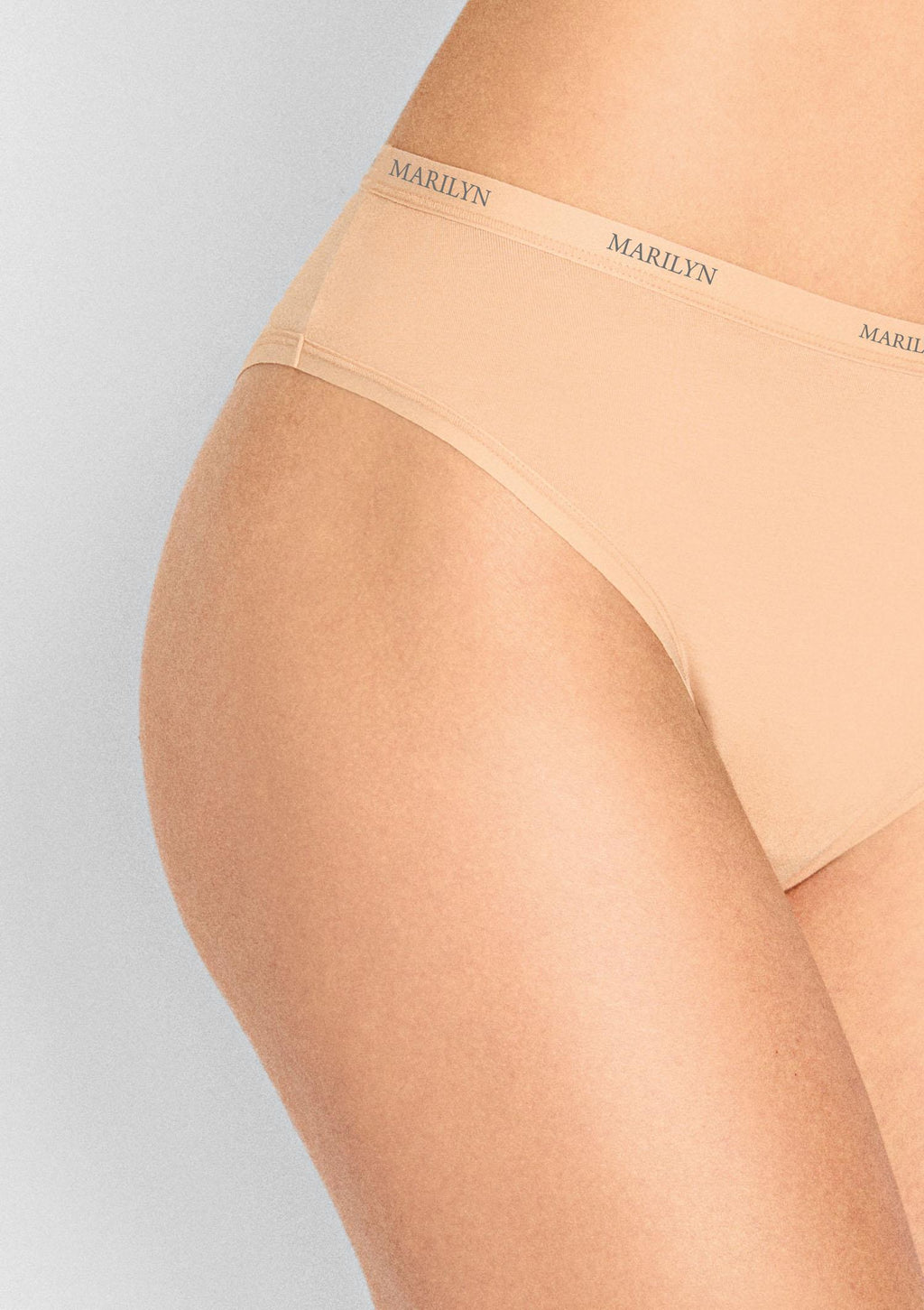 Figi damskie brazyliany Marilyn Julia z bawełny organicznej i włókna bambusowego, beżowe