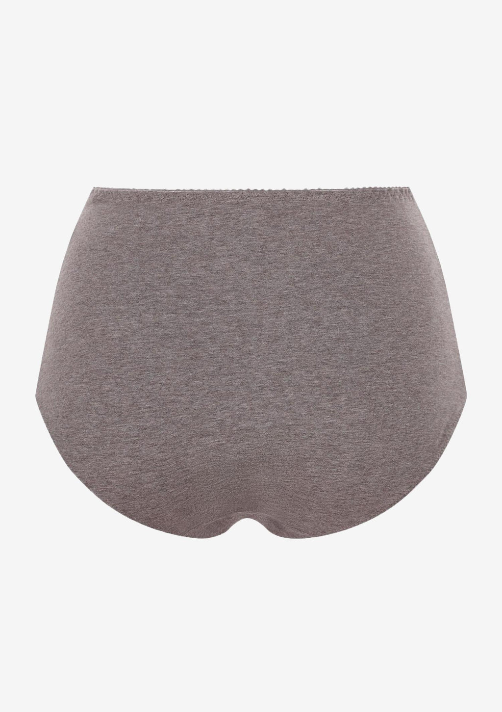 Majtki damskie Key LPF 111 (2 pack) maxi bikini z wysokim stanem i koronką, cappuccino