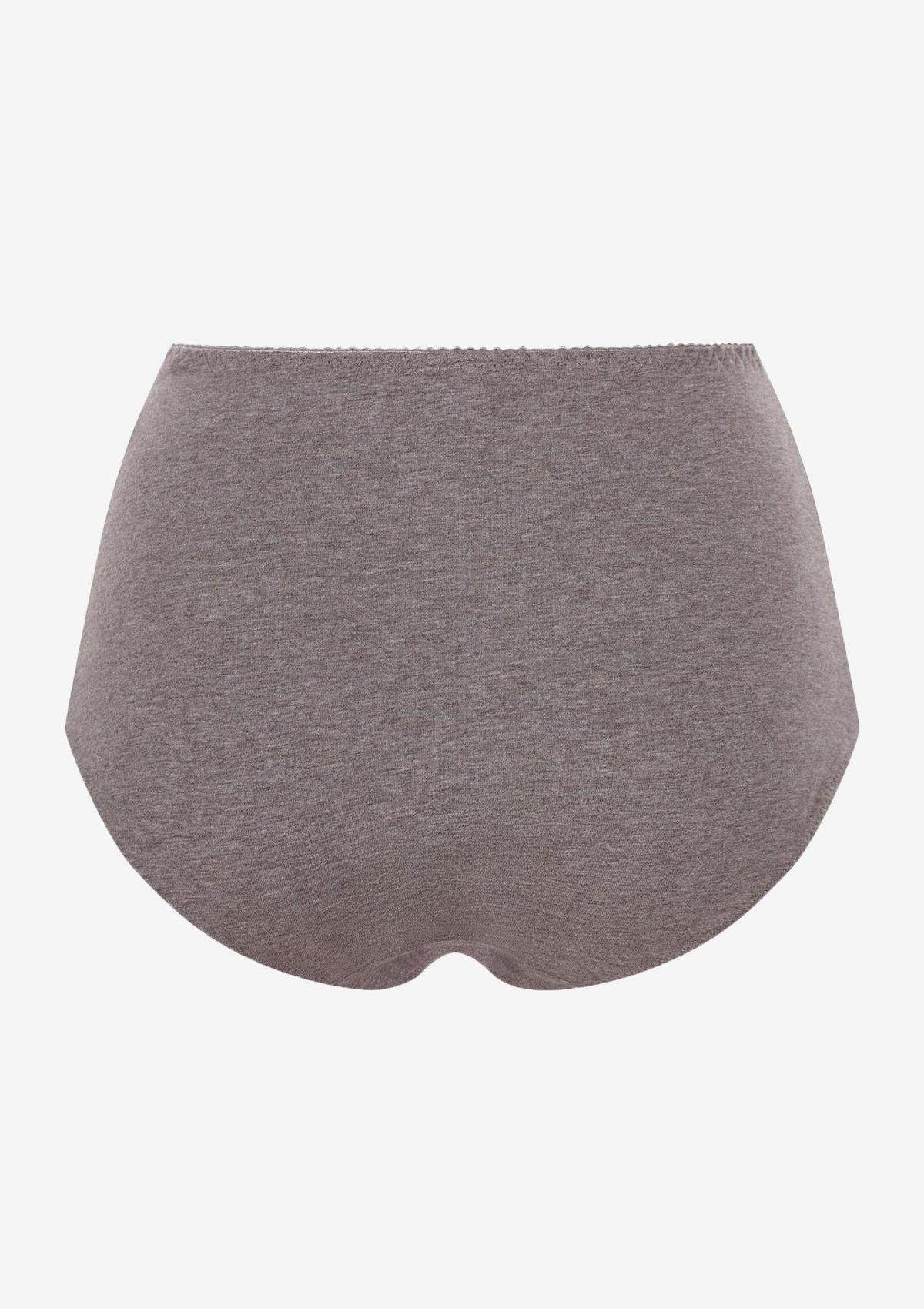 Majtki damskie Key LPF 111 (2 pack) maxi bikini z wysokim stanem i koronką, cappuccino