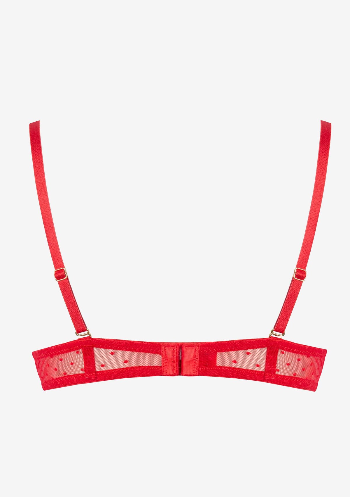 Komplet koronkowej bielizny Lormar Bondage 2627, czerwony, push-up z brazylianami