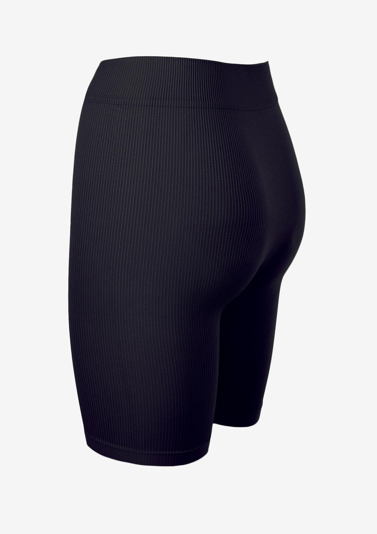 Legginsy damskie krótkie w prążki Marilyn Fitness, czarne