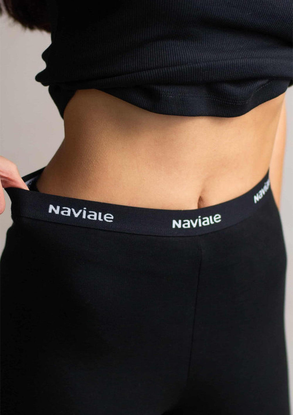 Legginsy damskie Naviale York 440 bawełniane z wysokim stanem, dopasowane