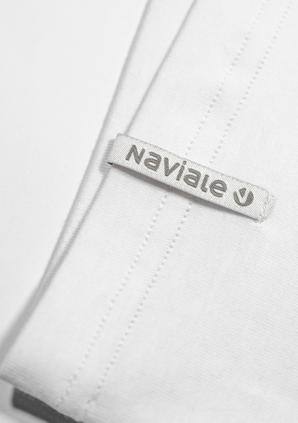 T-shirt unisex oversize Naviale Delta z bawełny czesanej, biały