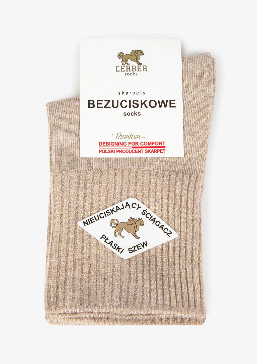 Skarpetki Cerber 1098 MELANGE 36/38 beżowy, 6 par