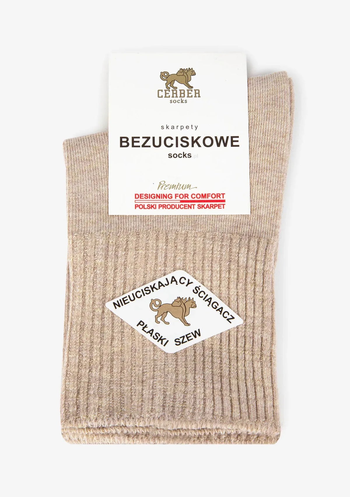 Skarpetki Cerber 1098 MELANGE 36/38 beżowy, 6 par