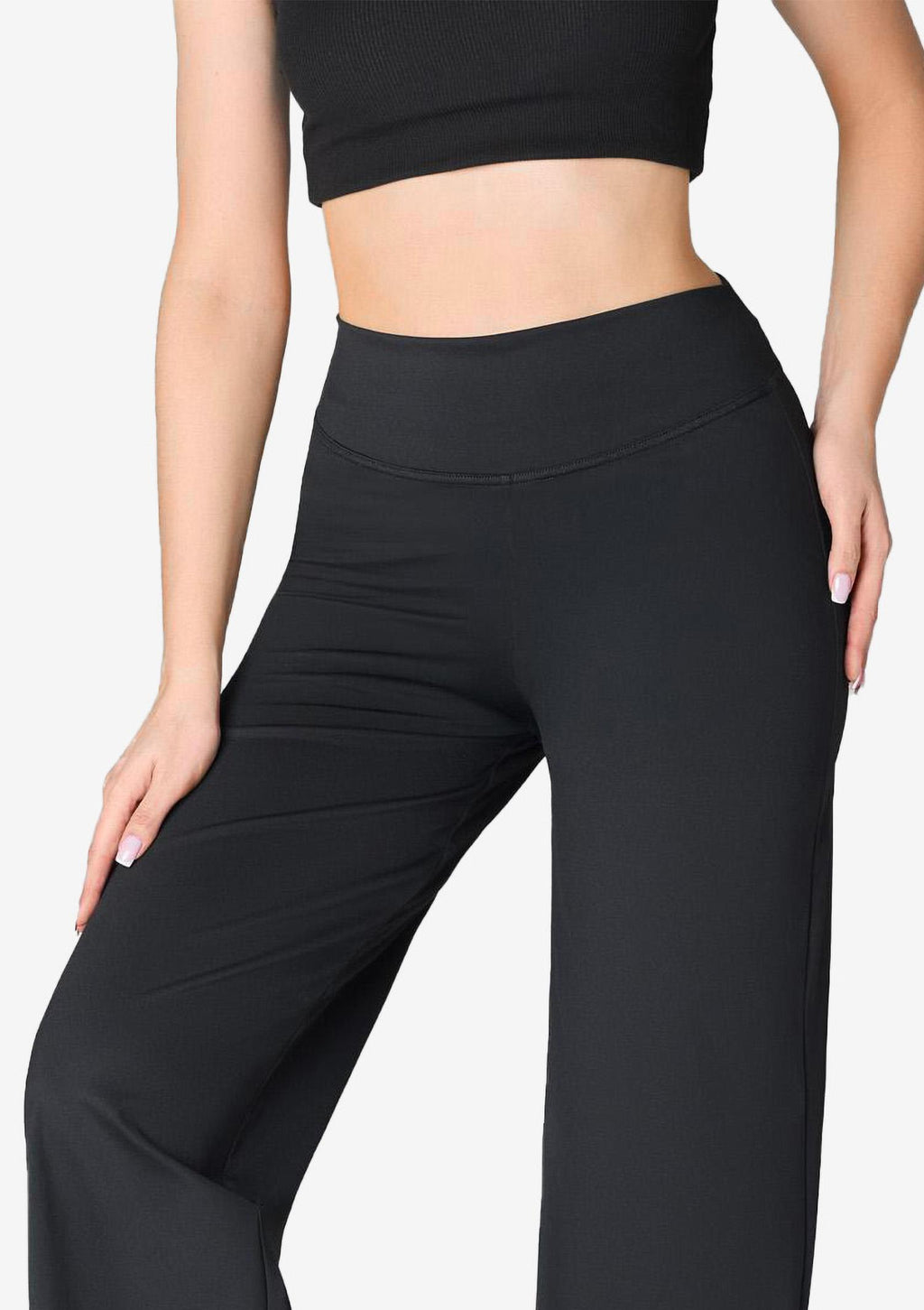 Legginsy damskie Marilyn Palazzo Perfect, wysoki stan, rozszerzana nogawka